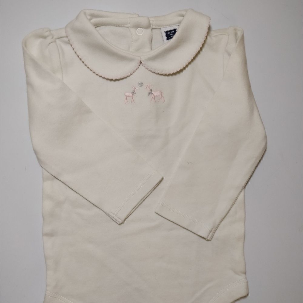 Janie and Jack Baby Girl Bodysuit Reindeer